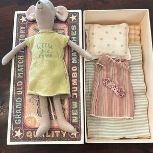 Maileg medium girl mouse in pajamas